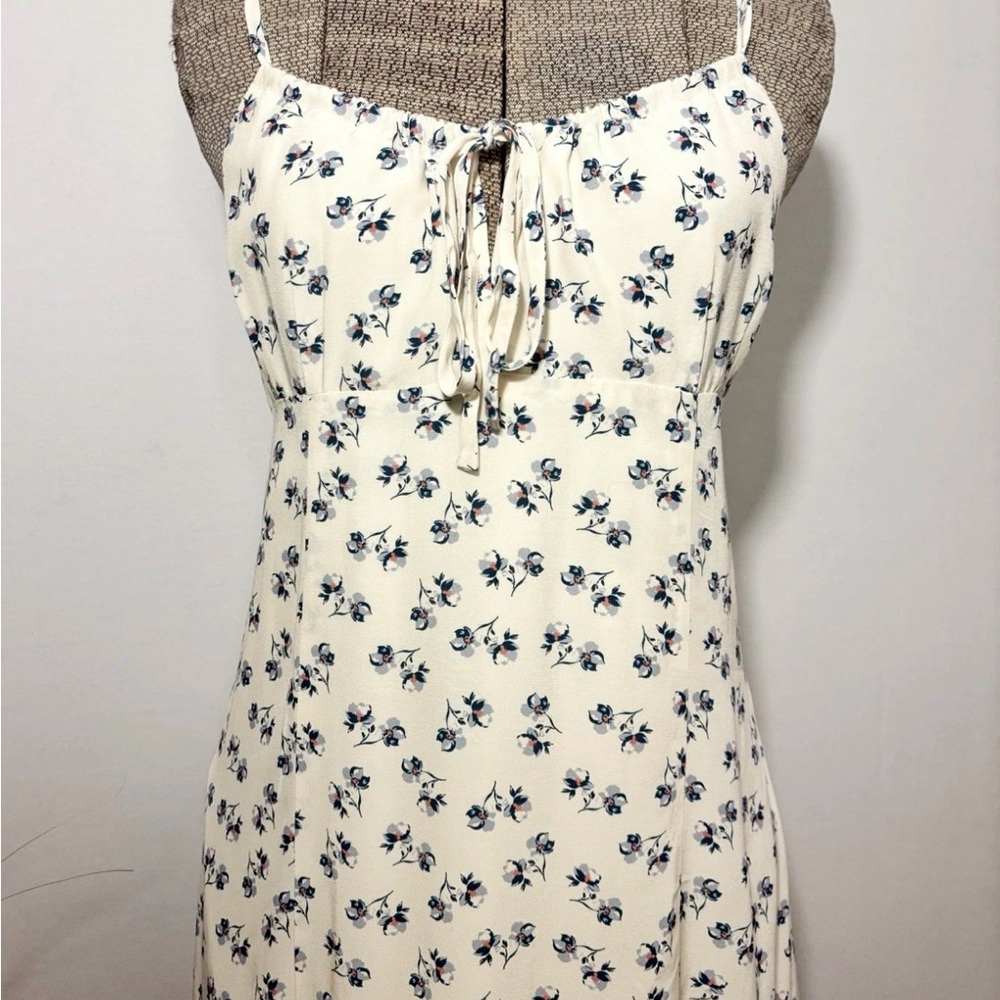 NWT Emerson Fry Sundress Franny Rose Tie Waist Adjustable Straps Lined Midi XS - Picture 2 of 5